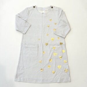 Egg Gold Heart Dress NWOT